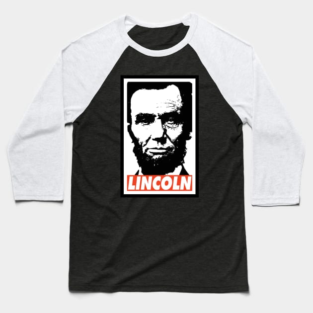 Lincoln Baseball T-Shirt by Nerd_art